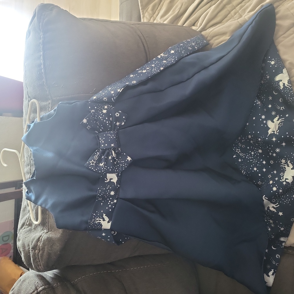 Dark blue unicorn dress